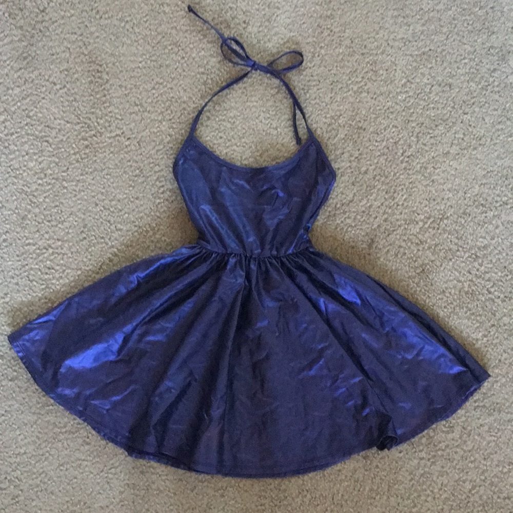 Metallic Purple American Apparel Dress